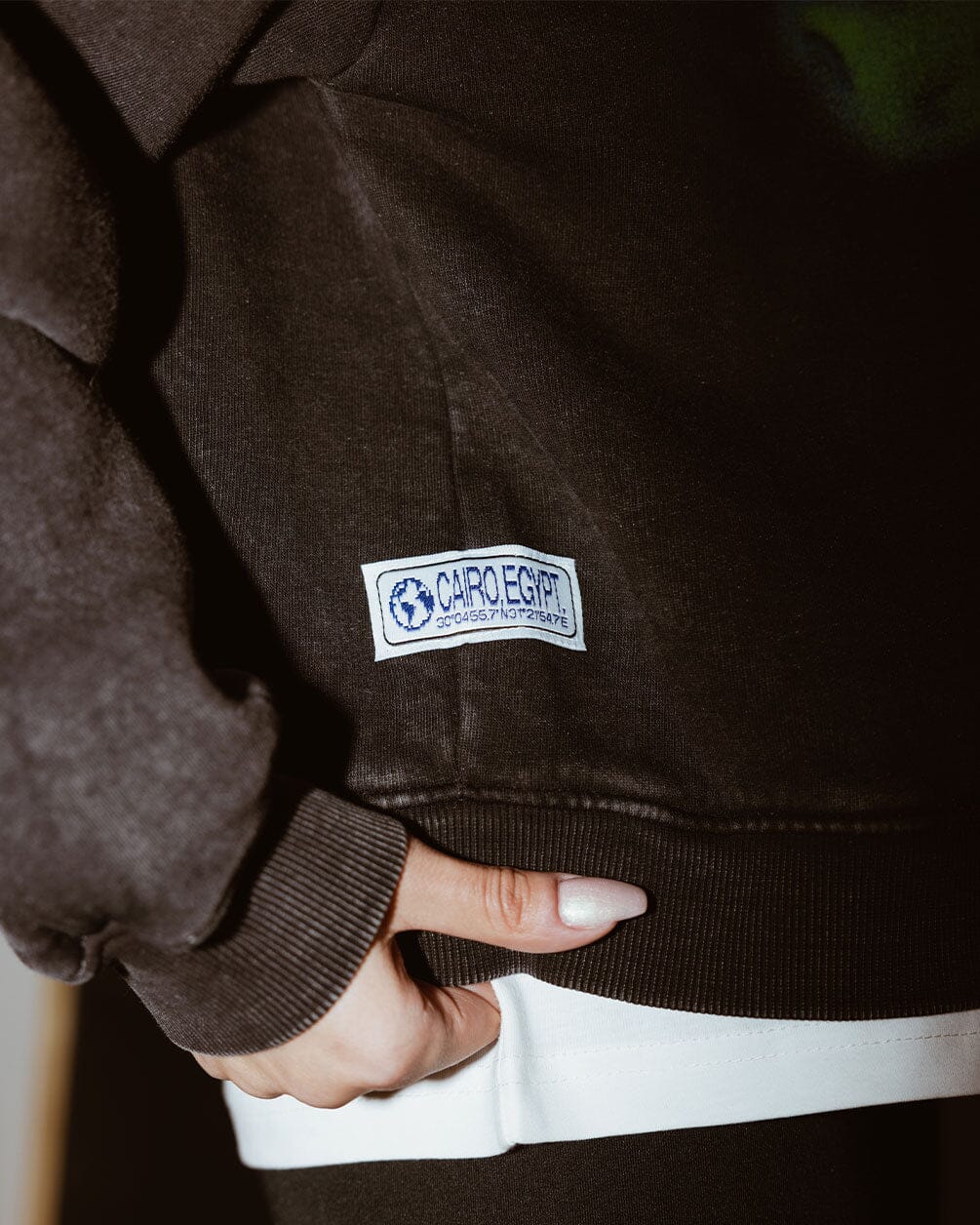 Free Your Thoughts Boxy Fit Hoodie Acid Washed Hoodies IN YOUR SHOE