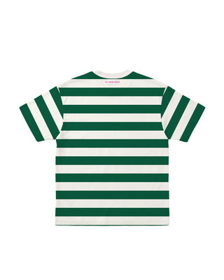 Green Striped Oversized Tee