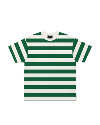 Green Striped Oversized Tee