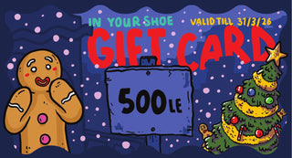 GIFT CARD Gift Card IN YOUR SHOE Eยฃ500.00 PHYSICAL