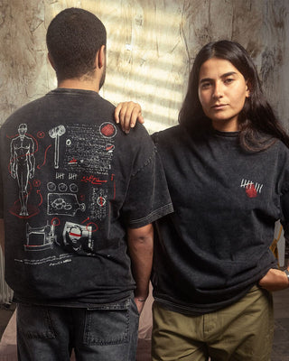 Giza Killer Acid Washed Oversized Tee Washed Oversized Tee In Your Shoe X SHAHID