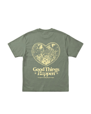 Good Things Happen Oversized Tee Printed Oversized Tees IN YOUR SHOE