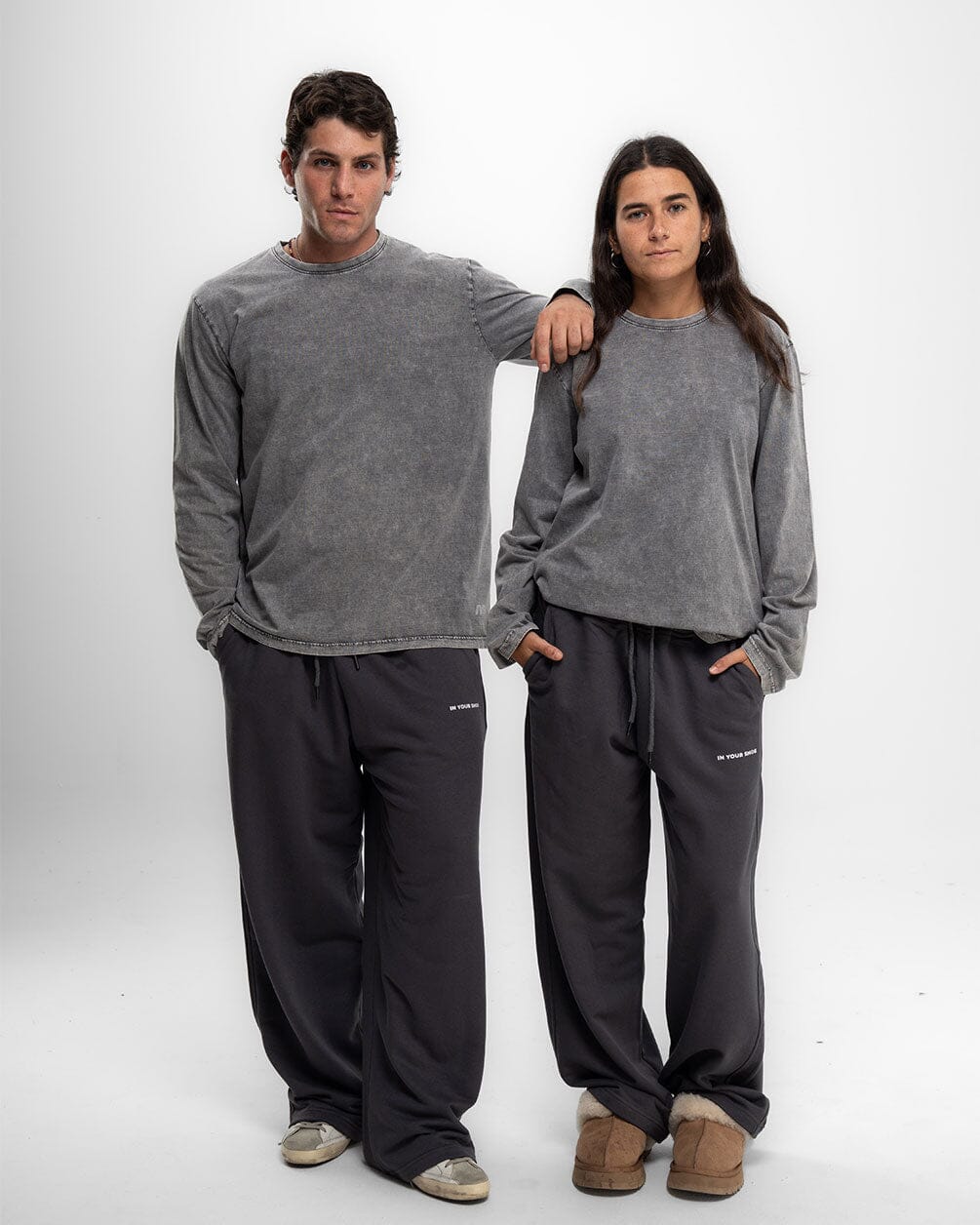 Graphite Wide Leg Swants Swants IN YOUR SHOE S