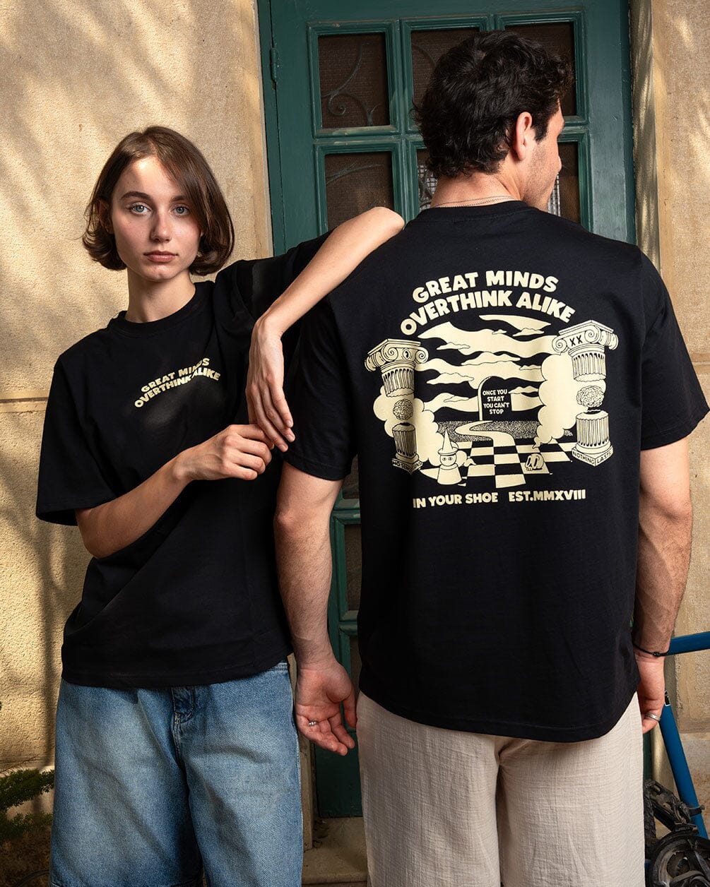 Great Minds Overthink Regular Tee Printed Regular Tees IN YOUR SHOE S