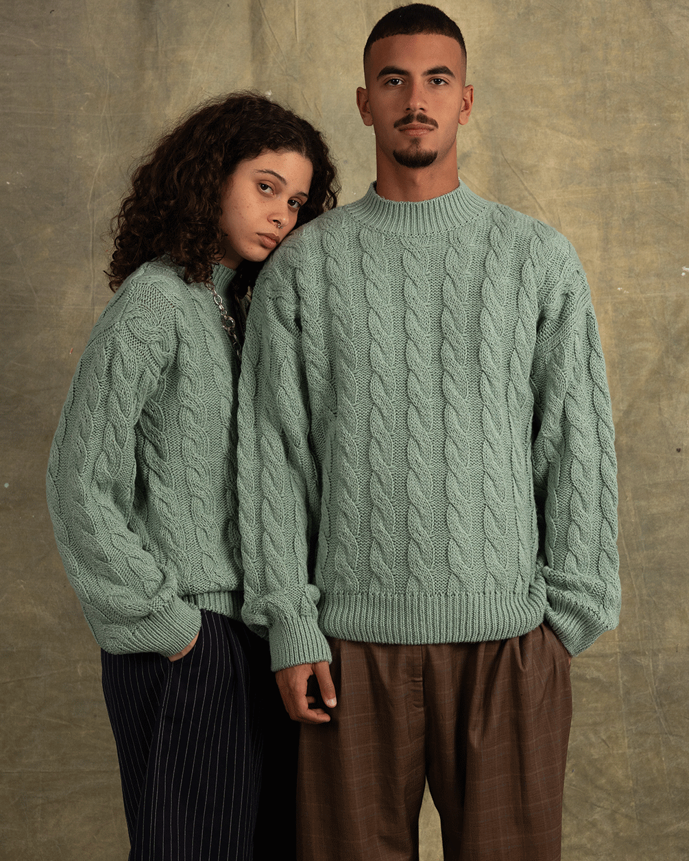 Green Cable Knit Sweater Cable Knit Sweater IN YOUR SHOE
