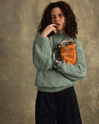 Green Cable Knit Sweater Cable Knit Sweater IN YOUR SHOE S-M