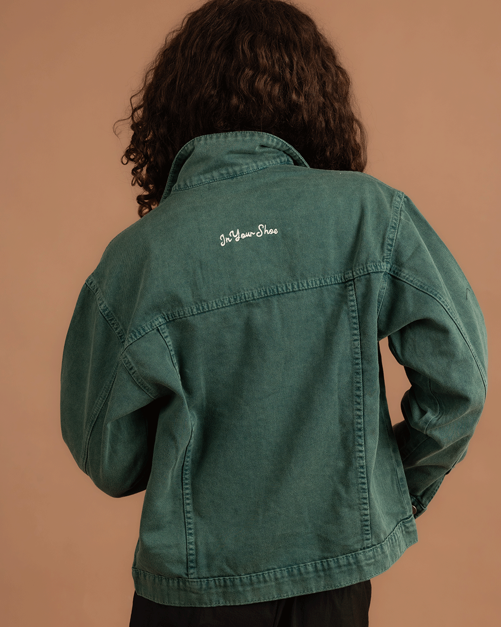 Green Denim Jacket Denim Jacket IN YOUR SHOE