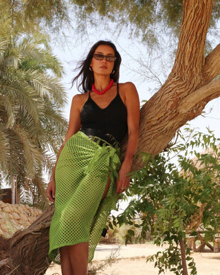 Green Knit Flowy Wrap Flowy Wraps IN YOUR SHOE