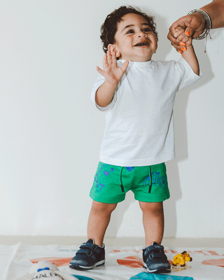 Green Printed Kids Sworts Kids Sworts In Your Shoe 3-6 Months