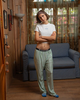 Green Striped Pjoys PJOYS IN YOUR SHOE S