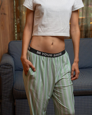 Green Striped Pjoys PJOYS IN YOUR SHOE