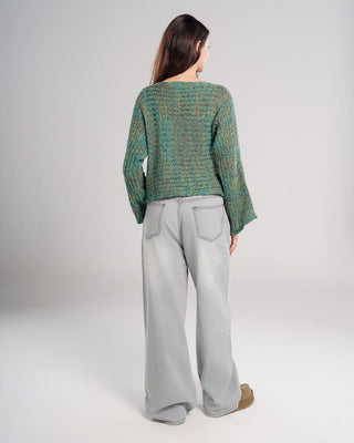 Green Thread Boxy Sweater Sweaters IN YOUR SHOE XL