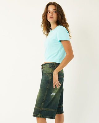 Green Tinted Jorts Jorts IN YOUR SHOE S