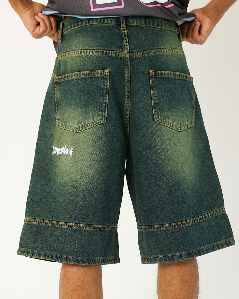 Green Tinted Jorts Jorts IN YOUR SHOE