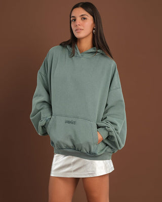 Green Washed Balloon Fit Hoodie Balloon Fit Hoodies IN YOUR SHOE S-M