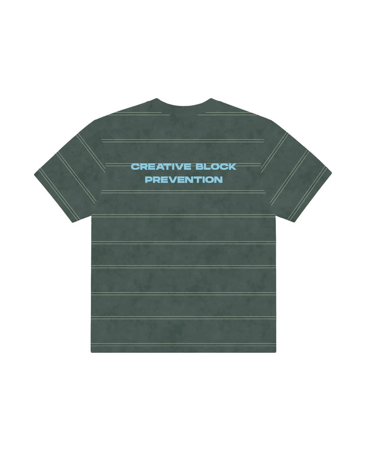Green Washed Striped Boxy Tee Printed Boxy Tee IN YOUR SHOE