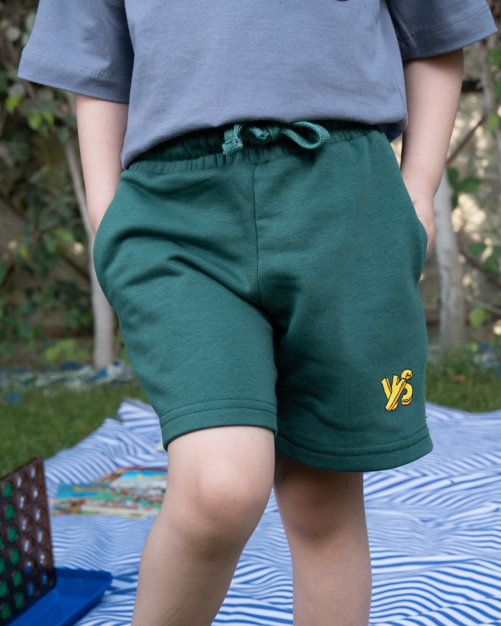 Green Wide-Leg Kids Sworts Kids Sworts IN YOUR SHOE