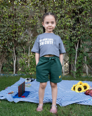 Green Wide-Leg Kids Sworts Kids Sworts IN YOUR SHOE 3