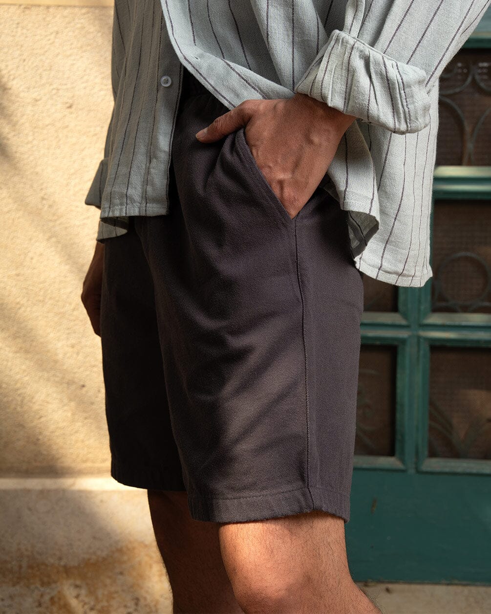 Grey Gabardine Shorts Gabardine Shorts IN YOUR SHOE