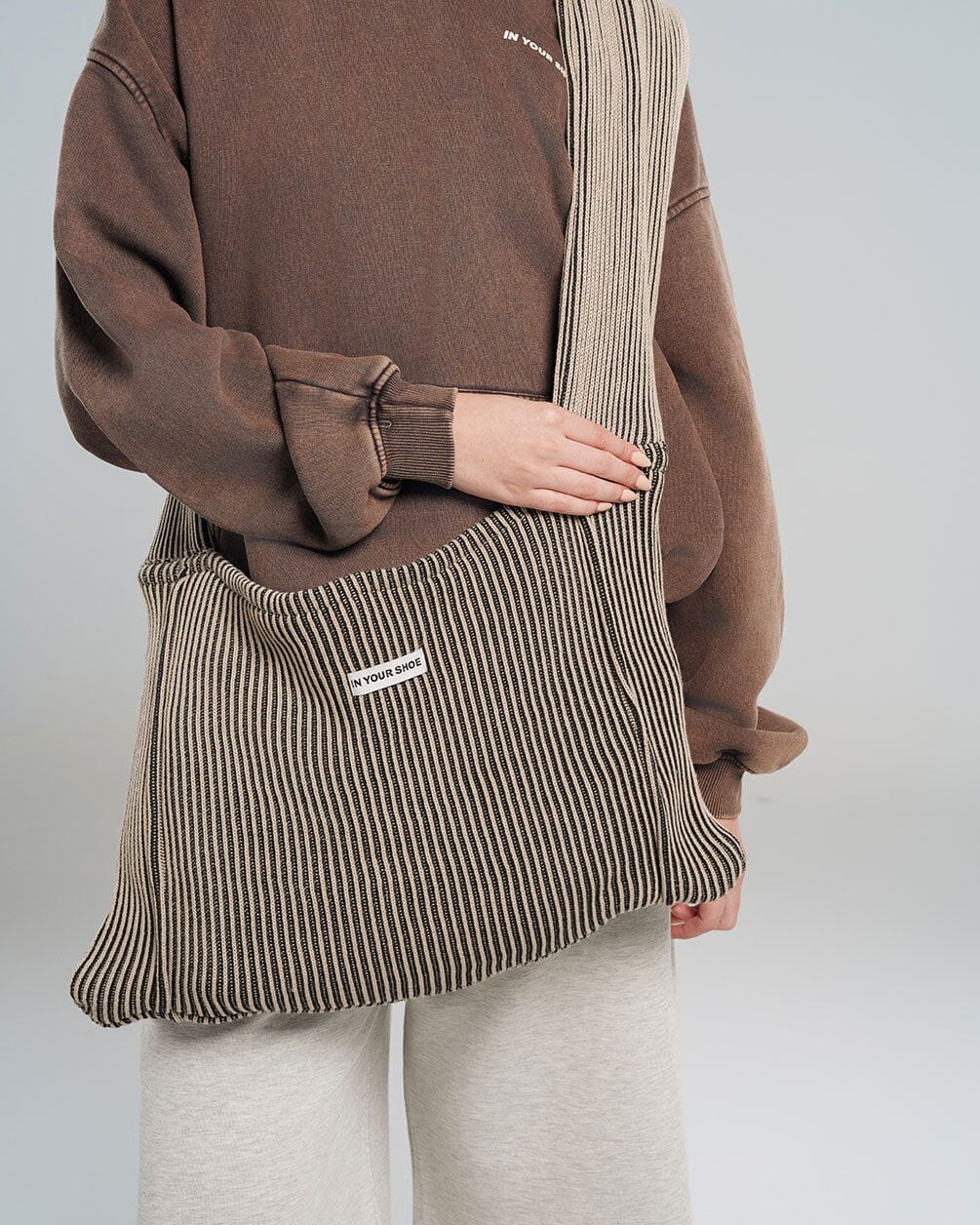 Grey Knit Crossbody Bag Crossbody Bag IN YOUR SHOE