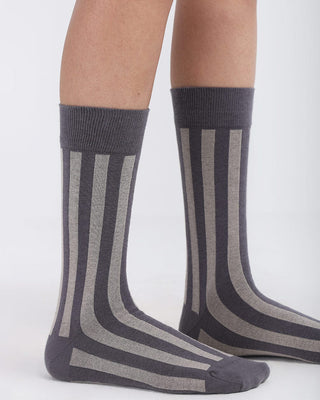 Grey Striped Retro Neck Socks Neck Socks IN YOUR SHOE