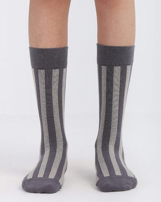 Grey Striped Retro Neck Socks Neck Socks IN YOUR SHOE