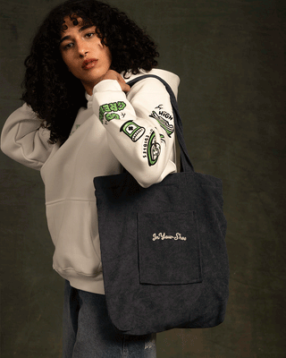 Grey Tote Velvet Totes IN YOUR SHOE