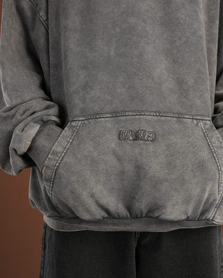 Grey Washed Balloon Fit Hoodie Balloon Fit Hoodies IN YOUR SHOE