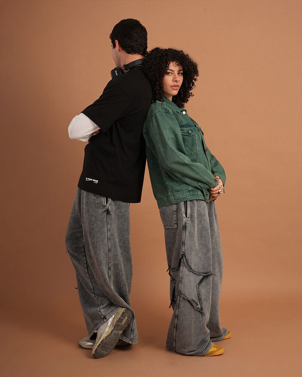 Grey Washed Skater Swants Swants IN YOUR SHOE L