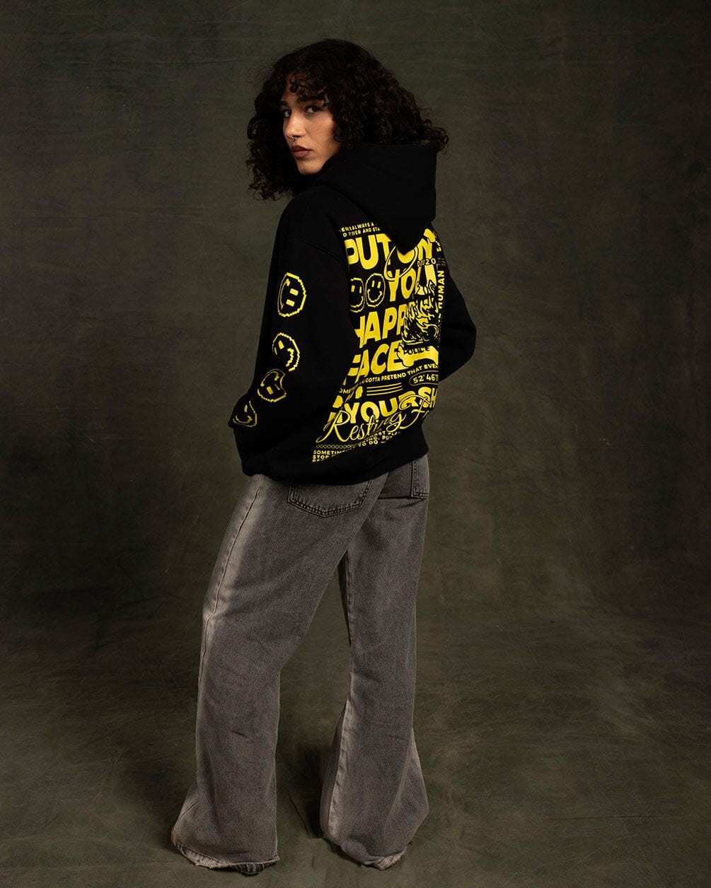 Happy Face Hoodie Printed Hoodies IN YOUR SHOE