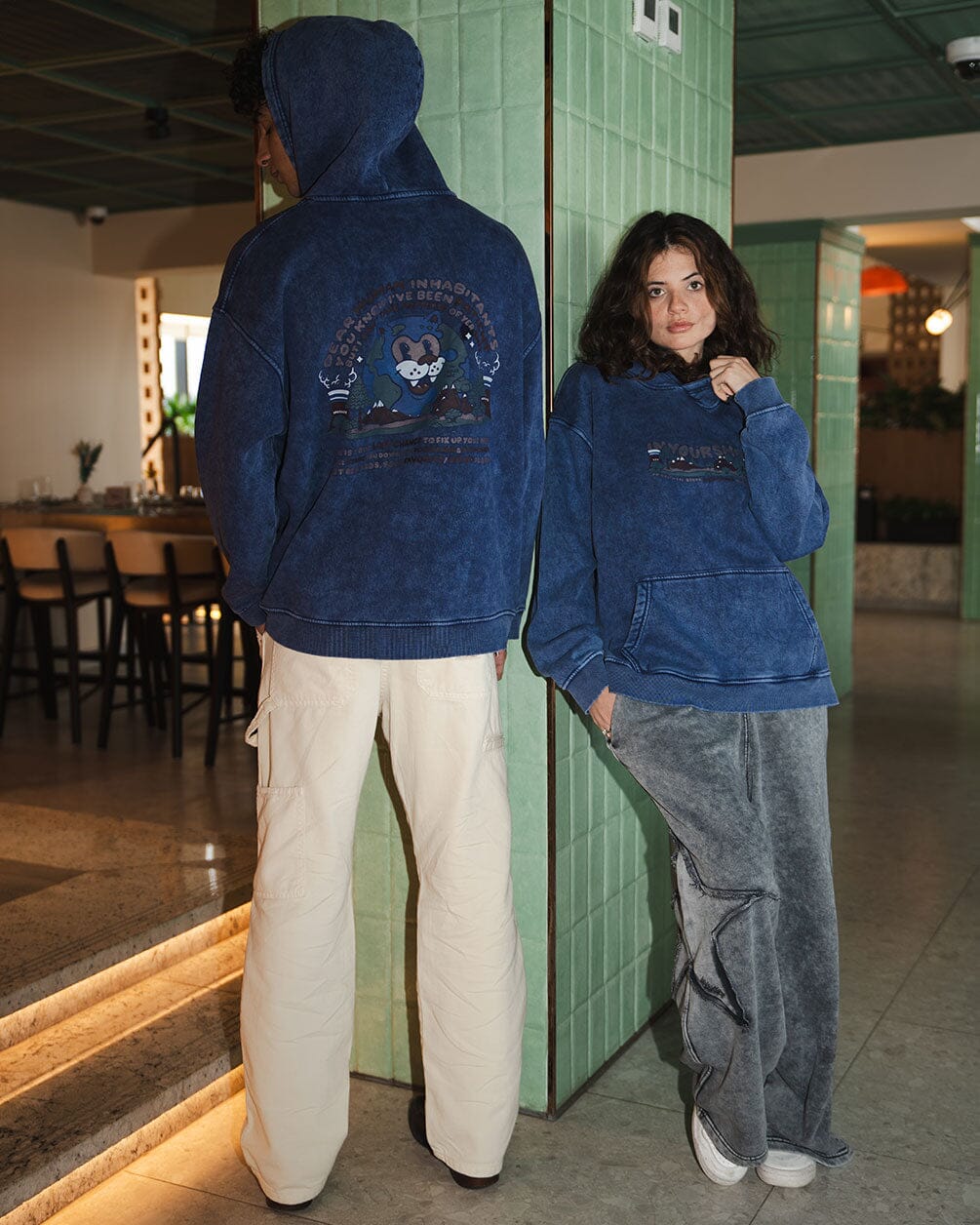 Hated Planet Washed Hoodie Acid Washed Hoodies IN YOUR SHOE M