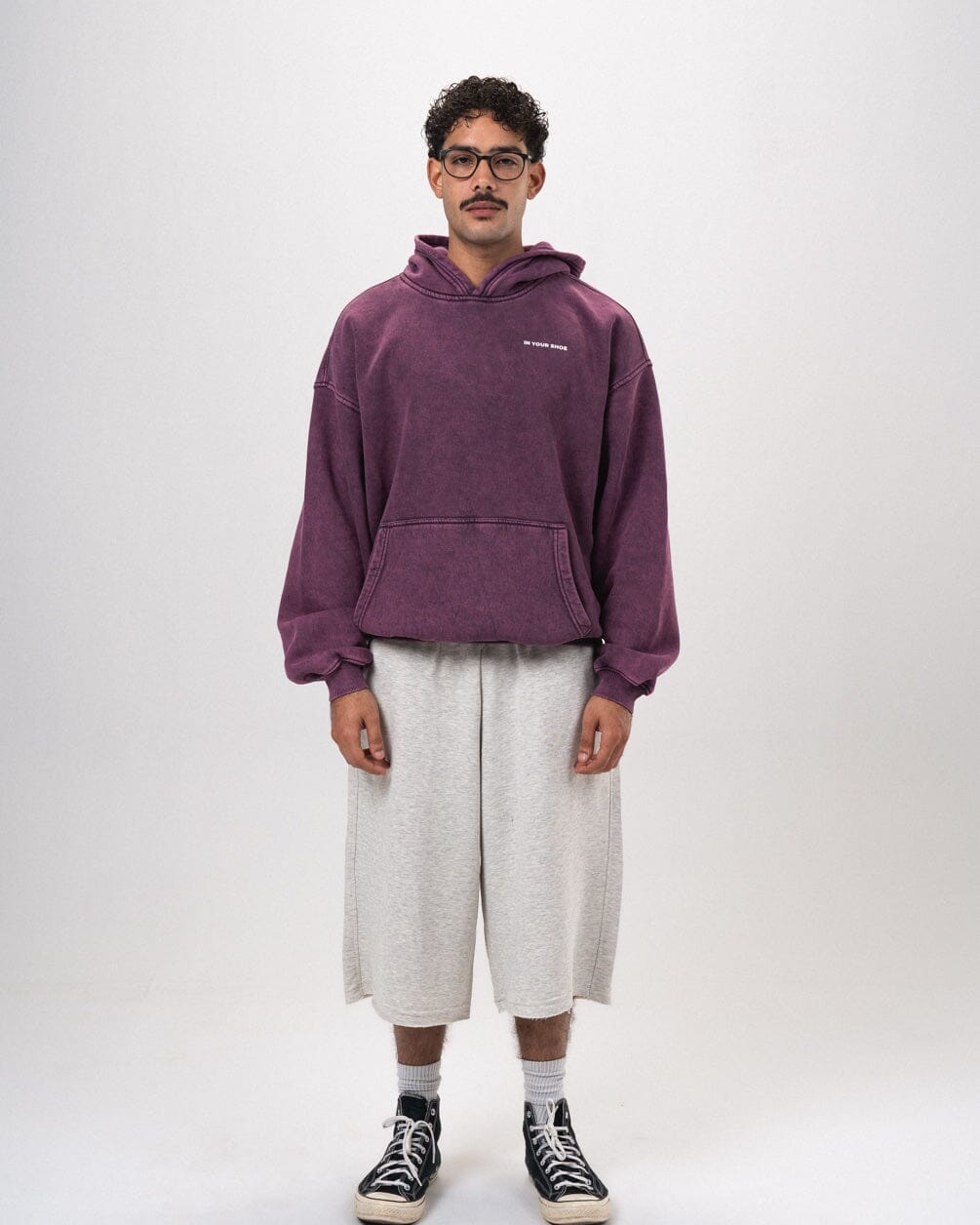 Heather Grey Oversized Sweat Jorts Jorts IN YOUR SHOE