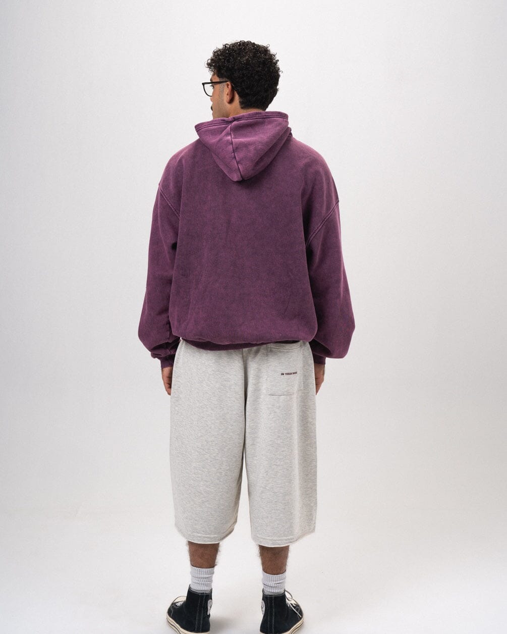 Heather Grey Oversized Sweat Jorts Jorts IN YOUR SHOE