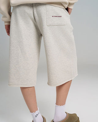 Heather Grey Oversized Sweat Jorts Jorts IN YOUR SHOE