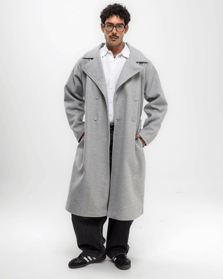 Heather Grey Oversized Wool Coat Coats IN YOUR SHOE