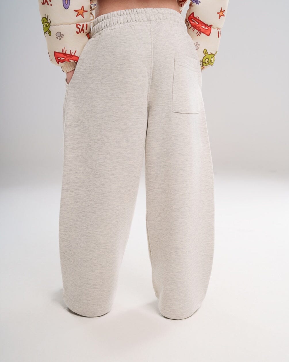 Heather Grey Wide Leg Kids Sweatpants Swants (Kids) IN YOUR SHOE 4-5