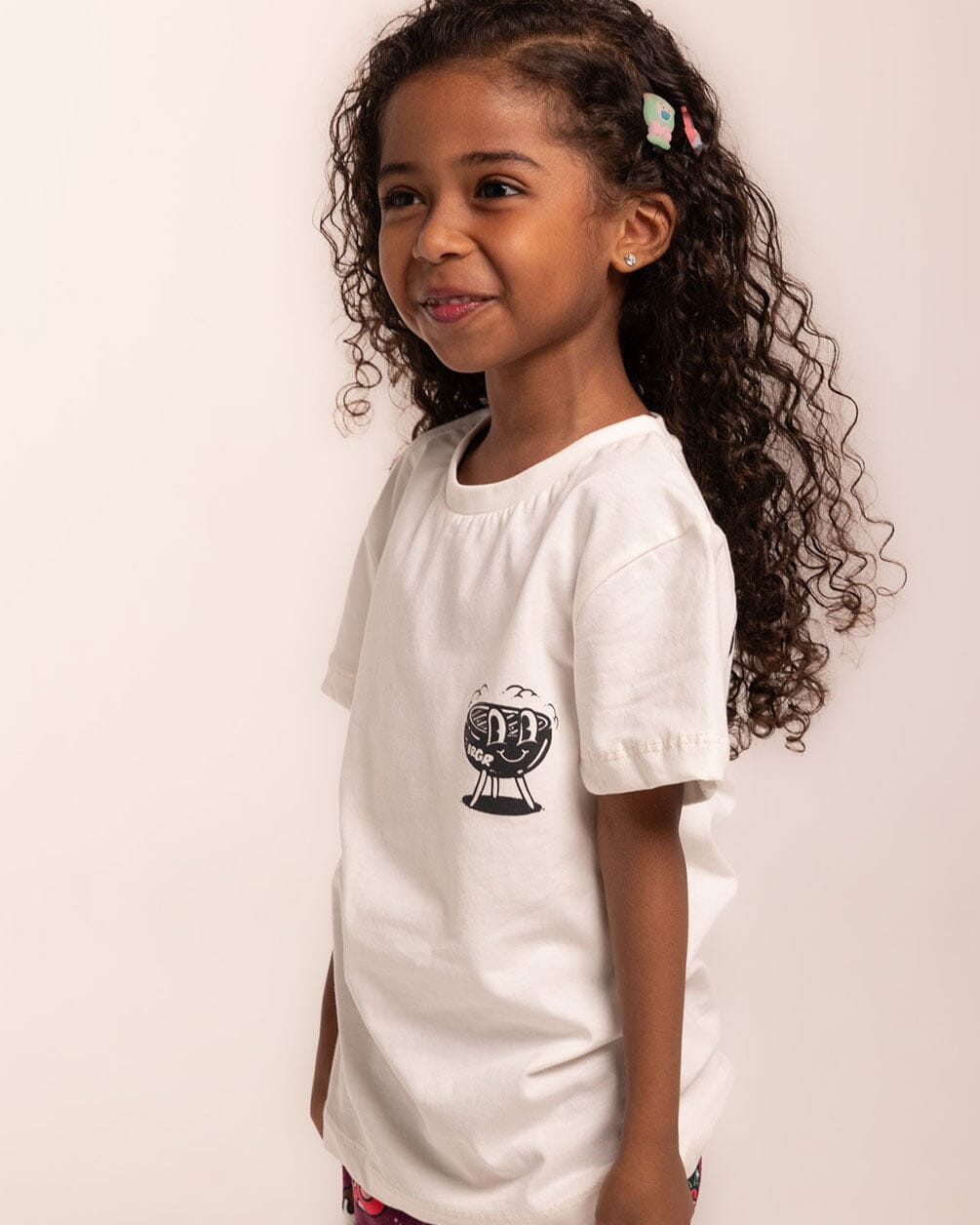 Hot Grill Summer Printed Kids Tee Kids Regular Printed Tees IYS X BRGR 4-6 White
