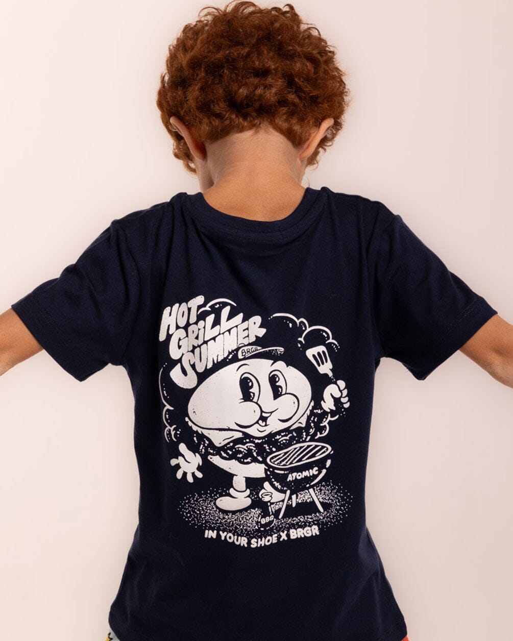 Hot Grill Summer Printed Kids Tee Kids Regular Printed Tees IYS X BRGR 4-6 Navy Blue