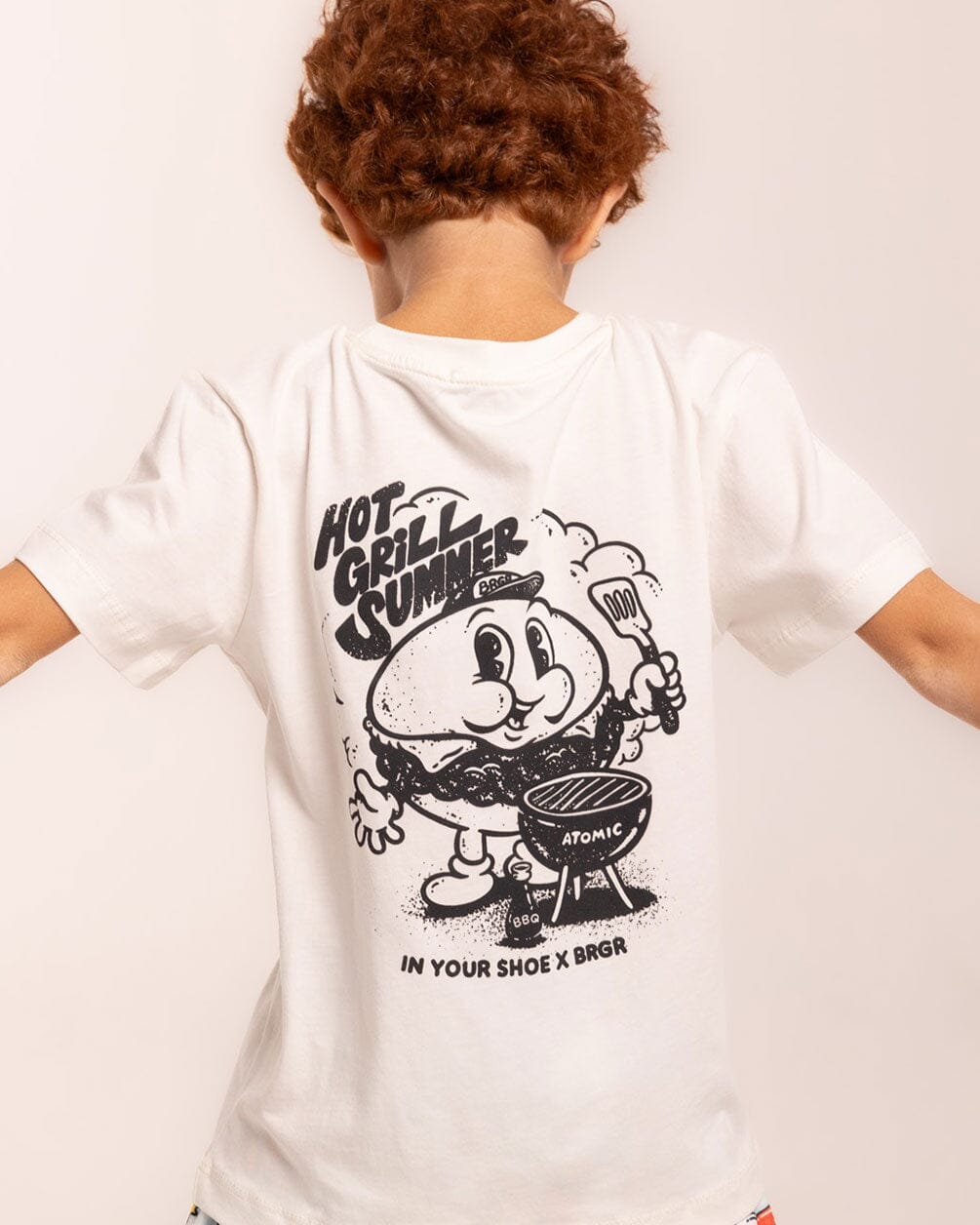 Hot Grill Summer Printed Kids Tee Kids Regular Printed Tees IYS X BRGR 8-10 White