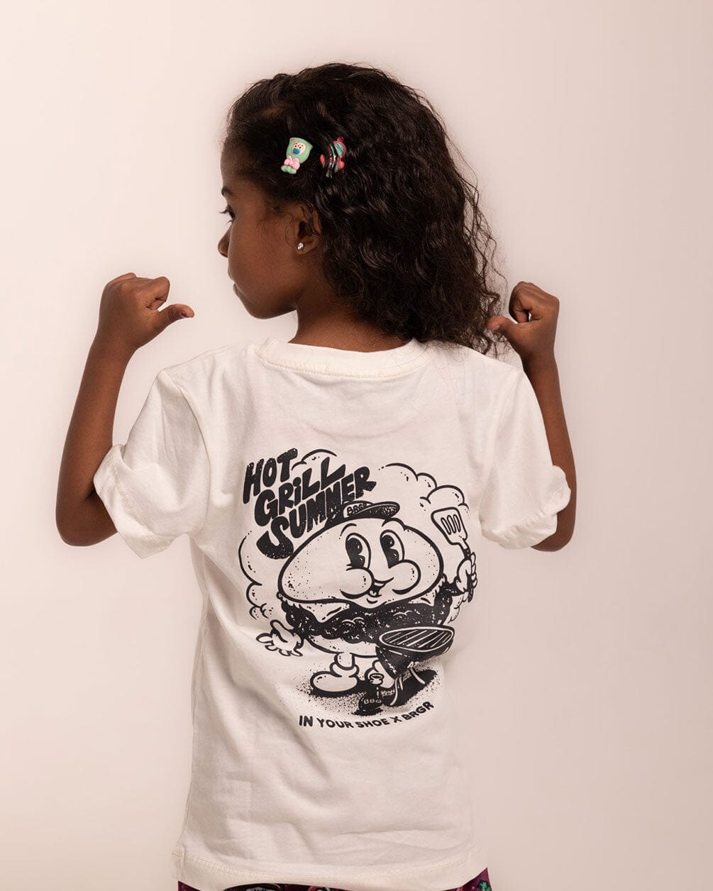 Hot Grill Summer Printed Kids Tee Kids Regular Printed Tees IYS X BRGR