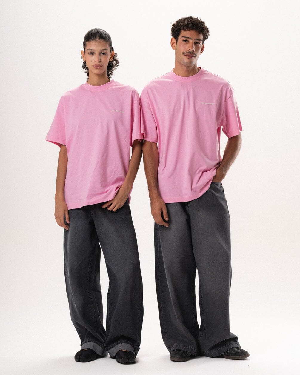 Hot Pink Oversized Tee Basic Oversized Tees IN YOUR SHOE S