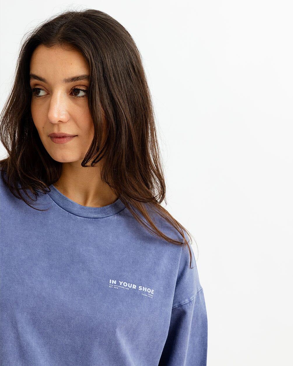 Indigo Acid Washed Oversized Tee Washed Oversized Tee IN YOUR SHOE