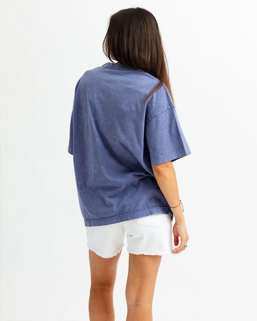 Indigo Acid Washed Oversized Tee Washed Oversized Tee IN YOUR SHOE