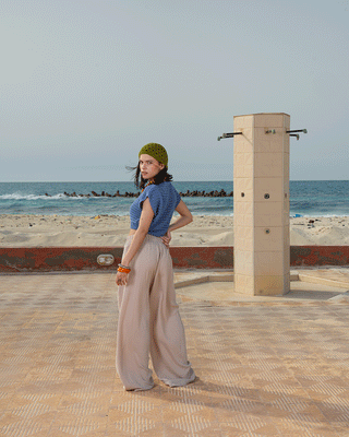 Indigo Crochet Cropped Top Half Sleeve Tops IN YOUR SHOE