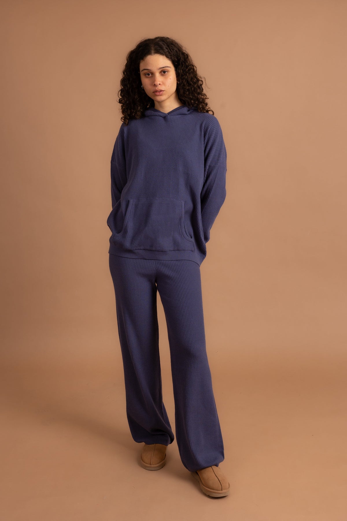 Indigo Ribbed Knit Set Bundle IN YOUR SHOE S-M S-M