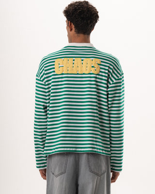 Green Striped Long Sleeve Boxy Tee