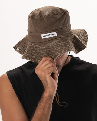 Olive Washed Cowboy Bucket Hat