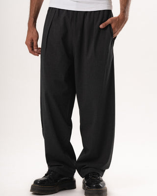 Male Dark Grey Loose Office Pants