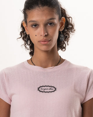 Rose Pink Loose Fit Baby Tee