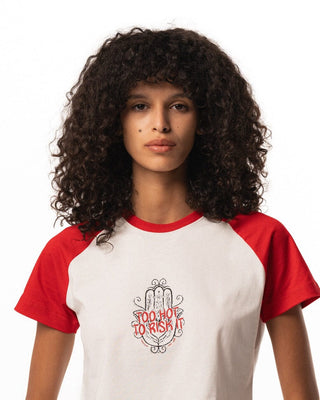 Khamsa Fitted Baby Tee Baby Tees IN YOUR SHOE